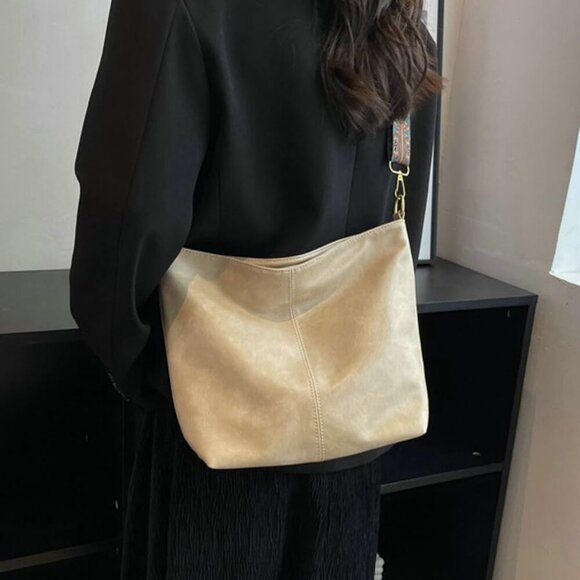 Hobo Bag for Women Crossbody Handbags Large Designer Ladies Bucket Purse PU Leat - Picture 7 of 8